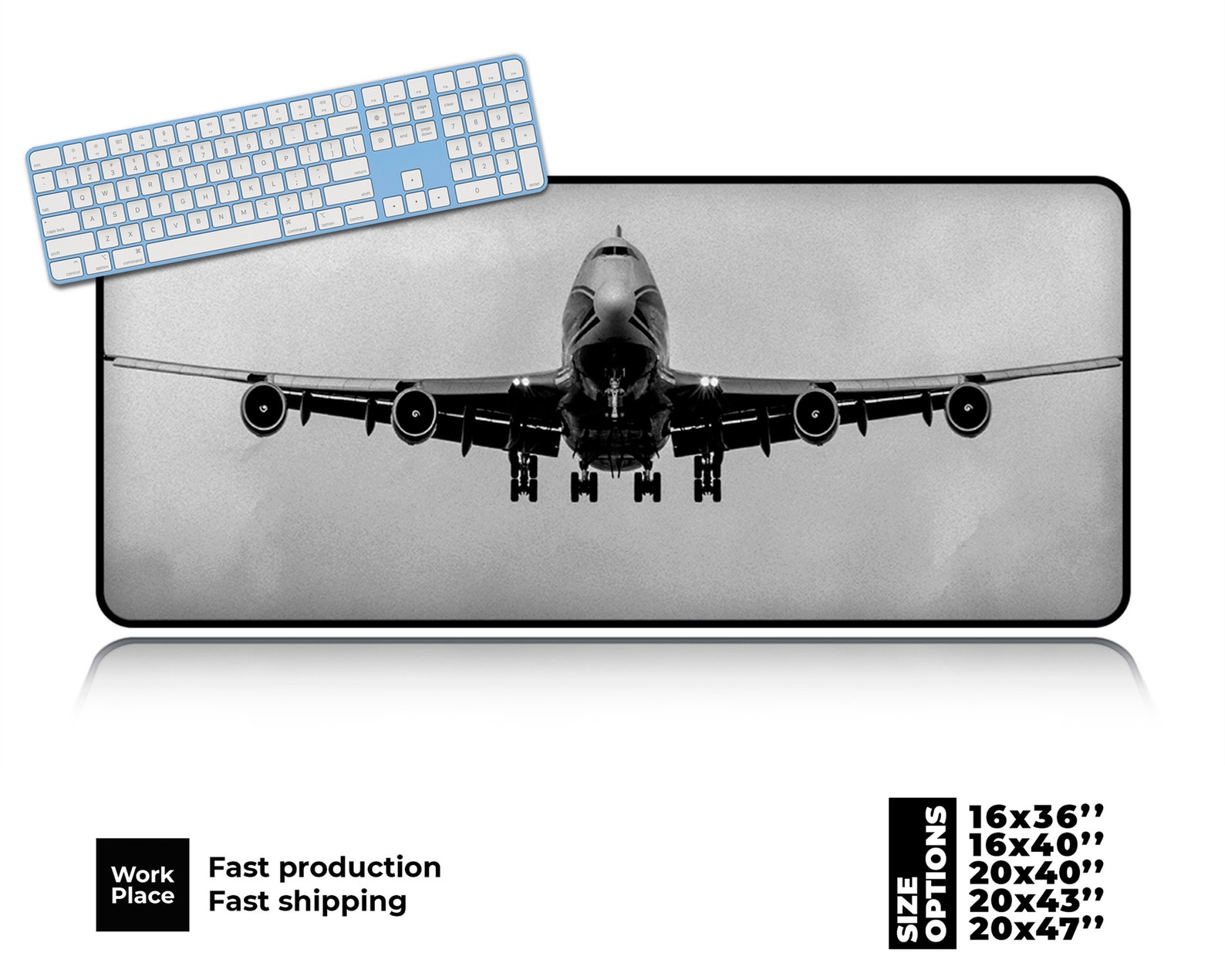 Airplane Desk Mat Air Mouse Pad Air Force Mouse Pads Large Etsy