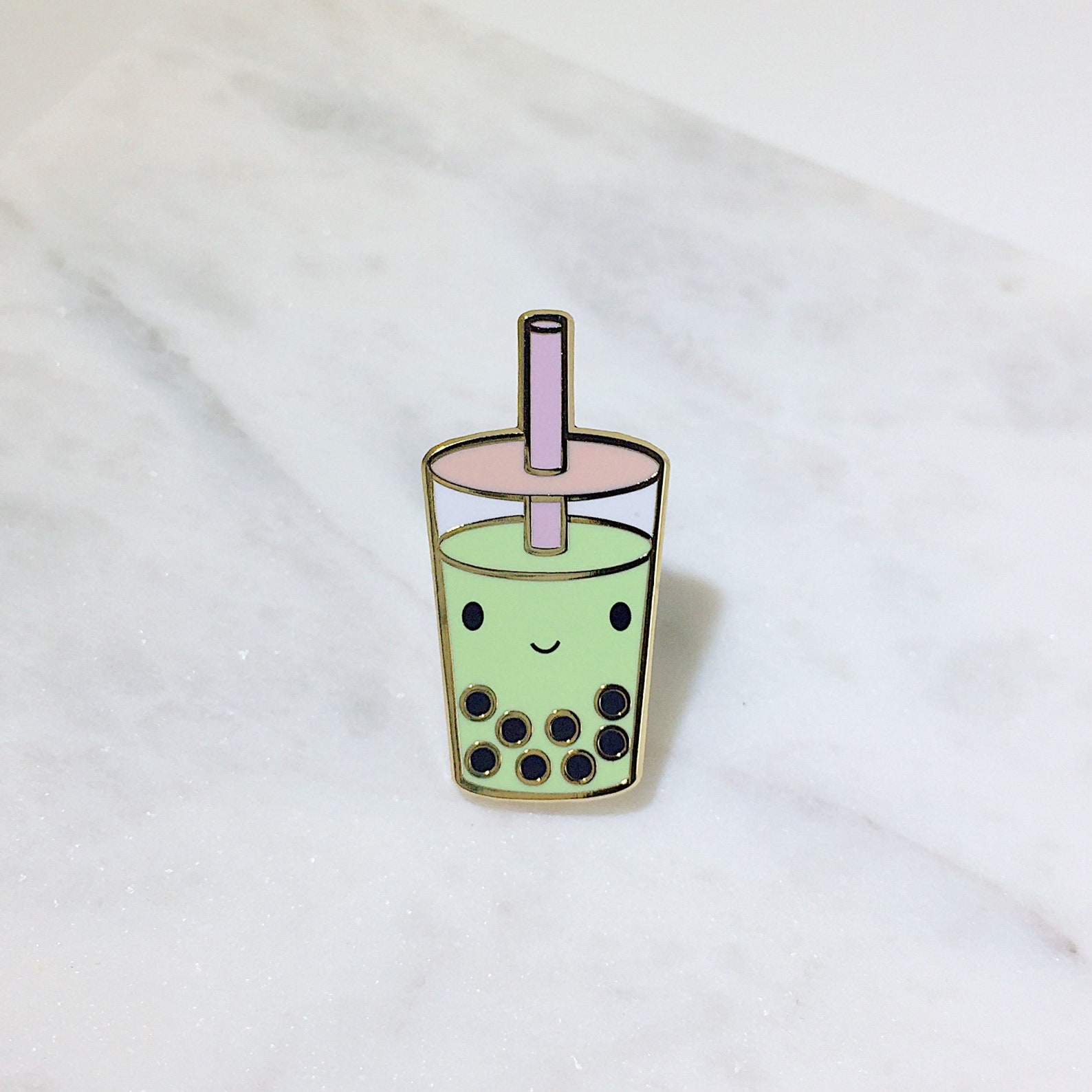 Matcha Boba Pin Enamel Pin Pins Lapel Pin Boba Tea Pin Etsy