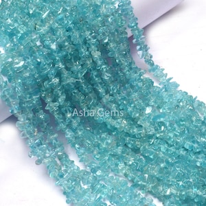 AAA Quality Apatite smooth Uncut Chip Beads Gemstone, 34"strand natural sky Blue Apatite raw Rough Beads, blue Apatite Beads Jewelry SALE