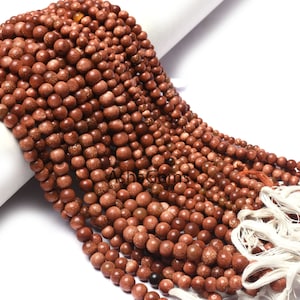 13&quot; Strand Brown Sunstone Smooth Round Shape gemstone Beads, Sunstone Beads, Brown Red Sunstone Plain Round Ball Bead For Jewelry Craft SALE