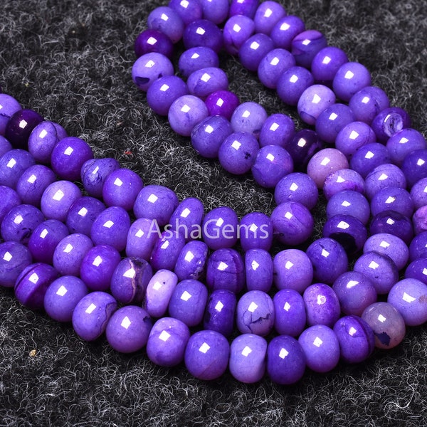 Beautiful Shaded Purple Opal Beads, Purple Opal Rondelle Gemstone Beads, Shaded Purple Smooth Beads Plain Rondelle Beads For Jewelry Crafts