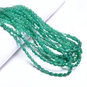 Fine Green Onyx Smooth Oval Shape Beads, Beautiful Green Onyx Oval Beads,8/16&quot; Onyx Handmade Gemstone Loose Onyx Beads Jewelry Necklace SALE