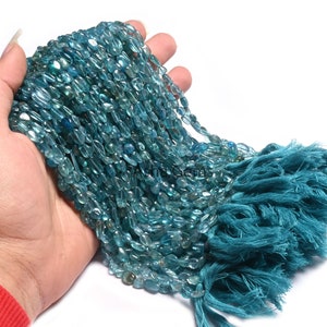 Fine Quality Apatite Smooth Nugget Gemstone Loose Beads, Natural Blue Apatite Tiny Nugget Uneven Handmade pebble Beads Jewelry Making Crafts
