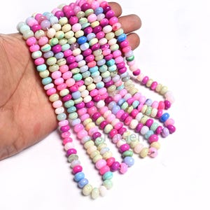 8 mm Disco Opal Rondelle Shape handmade Beads, Beautiful Mix Color Opal smooth Beads, Fine Multi Color Opal Gemstone Bead Jewelry Craft SALE