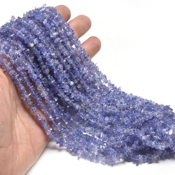 34"Strand Fine Quality Natural Tanzanite Uncut Chips Smooth Raw Gemstone Beads,Blue Tanzanite Uneven Tiny Rough Bead For Jewelry Making SALE