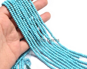 10 Perles Facettées En Saphir Bleu - Boules De 2mm - Pour Création De Bijoux - Neuf