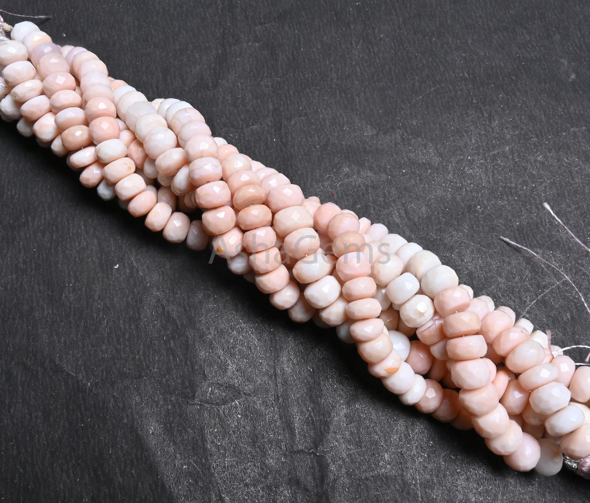100 Perles Facettes De Bohême 4 Mm - Couleur Rose Opale - Marque Preciosa, Fabriqué En France