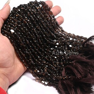 Fine Quality Smoky Quartz Tiny Nugget Gemstone Loose Beads,5-9 mm Smoky Uneven Tumble Smooth Handmade Beads, Black Smoky Bead Jewelry Crafts