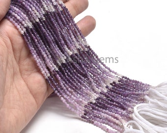 Natural Sugilite Faceted Micro Cut Faceted Beads,2.6mm Shaded Purple Sugilite Machine Cut Gemstone Beads Sugilite Jewelry Making Craft  SALE