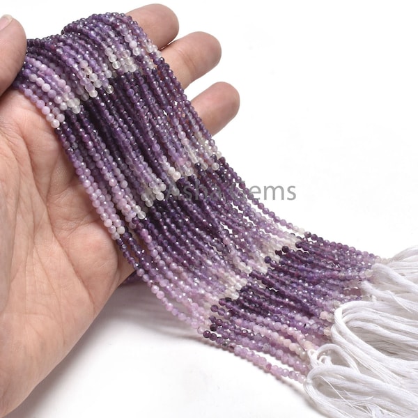 Natural Sugilite Faceted Micro Cut Faceted Beads,2.6mm Shaded Purple Sugilite Machine Cut Gemstone Beads Sugilite Jewelry Making Craft  SALE