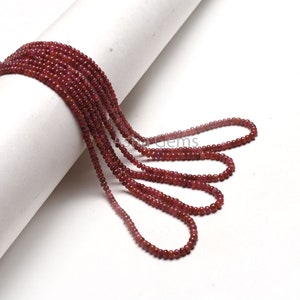 Perles Lisse En Rubis Rouge Sang - 10mm, Trou 0.7mm, Longueur 18 Pouces, Fait Main - Inde