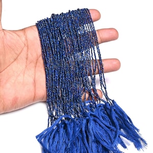 Natural Blue lapis Lazuli Faceted Rondelle Shape Beads,1.8 mm Beautiful Lapis Micro Cut tiny Gemstone Lapis machine Cut Bead Jewelry making