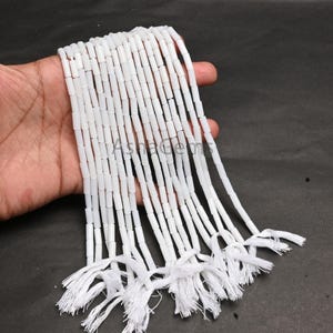 Beautiful White Opal Hydro fancy Long Pipe Shape Beads,4-11 mm AAA White Hydro Smooth Tube Straight Drill Handmade pipe Beads jewelry Crafts