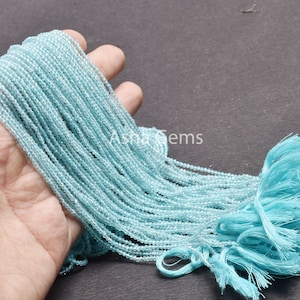13"Strand Natural AAA Sky Apatite Micro Cut Rondelle Faceted Gemstone Beads 2 mm Sky Apatite Machine Cut Beads Apatite Bead For Jewelry SALE