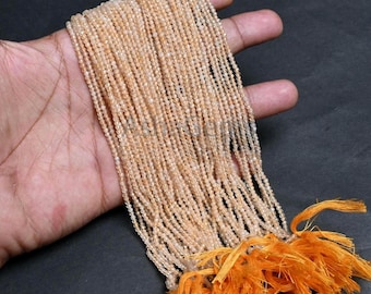 Yellow Quartz Micro Cut Rondelle Tiny Beads, 2.25mm AAA Golden Quartz Machine Cut Faceted Gemstone Bead Jewelry Necklace