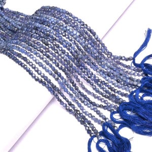 Beautiful Blue Tanzanite Tiny Coin Shape Faceted Gemstone Beads,4 mm Natural Tanzanite Coin Briolette T Drill TZ beads Jewelry making Crafts