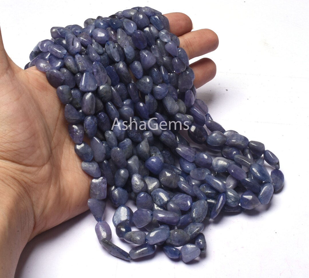 Cuentas De Forma De Pepita Lisa De Tanzanita Natural Cuentas De Piedra Cuentas De Forma De Pepita Lisa De Tanzanita Natural Cuentas De Piedra