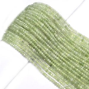 Shaded Light Green Jade Quartz Machine Cut Beads4.5 mm Fine Green Jade Quartz Faceted Rondelle Gemstone Loose Bead,13.5" Jewelry Crafts SALE