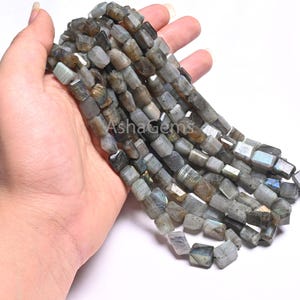 Multi Fire Labradorite Faceted Indian Cut Nugget Beads, Natural Grey Labradorite Tumble Shape Handmade Gemstone Beads Jewelry makings Crafts