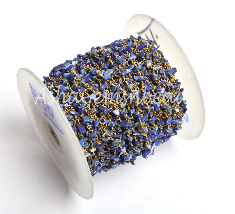 Lazuli Lapis Nugget Uncut Chip Smooth Beads Chain 1,3,5,10Feet N Lazuli Lapis Nugget Uncut Chip Smooth Beads Chain 1,3,5,10Feet N