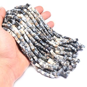 Fine Quality Dendrite Opal Smooth 3D Cube Box Shape Beads,8/16" Natural Dendritic opal Plain Handmade Cube Gemstone Beads Jewelry Craft Sale