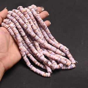 Beautiful Bio lavender Opal Smooth Heishi Tyre Beads,8 mm Shaded Opal Plain Flat Wheel Shape Gemstone Opal Beads Jewelry making Craft SALE
