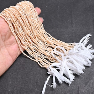Beautiful Cream White Mother Of Pearl Micro Cut Rondelle Tiny Gemstone Beads,2.4 mm Natural MOP Machine Cut Faceted Pearl Bead Jewelry Craft