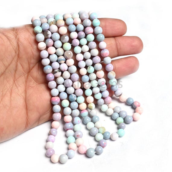 Amazing Multi Lavender Opal Smooth Round Shape Beads, Fine Shaded