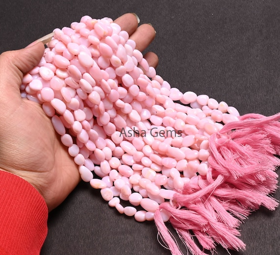 AAA Quality Pink Opal Smooth Nugget Shape Beads,13