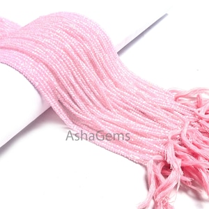 AAA Quality Pink Zirconia Faceted Micro Cut Rondelle Shape Gemstone Beads ,13.5" Pink Cubic Zircon Micro Cut 2.5mm Beads Jewelry Craft SALE