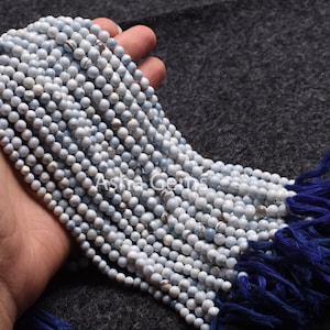 Beautiful Blue Oregon Opal Smooth Round Ball Gemstone Beads,13&quot; Strand Blue Opal Round Shape Beads, Blue Opal Bead Jewelry Making Craft SALE