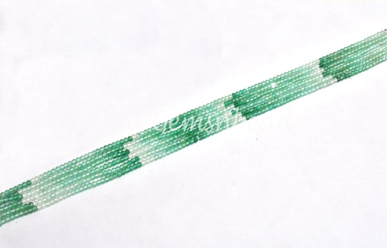 13Strand Beautiful Natural Green Onyx Shaded Micro Cut Rondelle Faceted Gemstone Beads 3-3.25mm,AAA Quality,Green Onyx Shaded Faceted Beads
