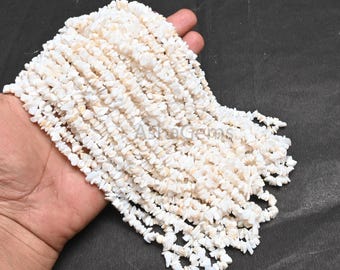 White Opal Uncut Chips Raw Gemstone Beads,34"Strand Natural White Opal Uncut Beads Fine Quality Opal Nuggets Rough Smooth Raw Beads Jewelry