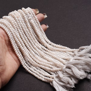 Beautiful Jade Silver Coated Faceted Rondelle Beads,4.5 mm Silverite Micro Cut Gemstone Beads, White Silverite Machine Cut Bead Jewelry SALE