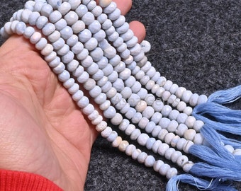 Blue Oregon Opal Faceted Rondelle Beads,9" Strand Gemstone Opal Bead Jewelry Making Craft