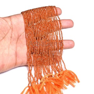 Beautiful Natural Hessonite Rondelle Faceted Gemstone Beads,2.4 mm Hessonite Garnet tiny Micro Cut Brown garnet Beads Jewelry making Crafts