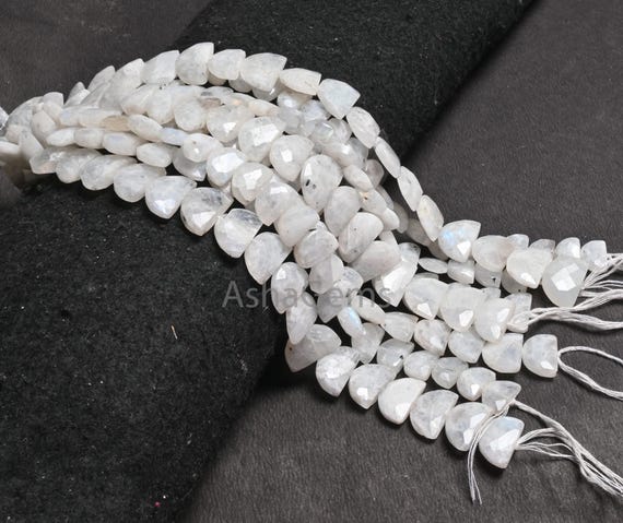 Natural Blue Fire Rainbow Moonstone Fancy D Shape Faceted Gemstone