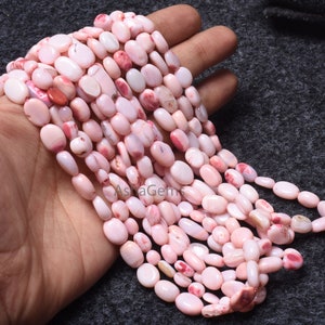 16 inch Strand Shaded Pink Opal Nugget Shape beads, Pink Opal Bead, Opal Smooth Handmade Nugget Gemstone Beads For Jewelry Making Craft SALE