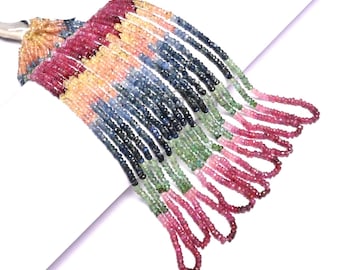 Beautiful Multi Precious faceted Rondelle Beads,16"Strand Ruby Sapphire Emerald Beads Multi Precious Rainbow Beads For Necklace Jewelry SALE