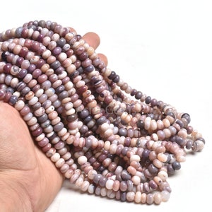 16-Zoll-Strang Lila Opal Glatte Rondell Edelstein Perlen, 7-8 mm Pflaume Lila Opal Klar Handgefertigte Perlen, Opal Perlen Schmuck machen Handwerk VERKAUF