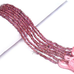 3 mm Natural Red Pink Garnet Smooth Tiny Tyre Uneven Shape Beads,12.5&quot; Garnet Plain Handmade Wheel Gemstone Garnet Washer Beads Jewelry SALE