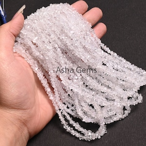 White Herkimer Diamond Uneven Nugget Gemstone Beads,4-6 mm Diamond Quartz Polish Rough Raw Drill Beads, Herkimer Diamond Bead Jewelry Craft