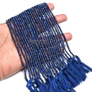 Beautiful Blue Lapis Indian machine Cut Rondelle Shape Gemstone Loose Beads, Natural Lapis Lazuli faceted Fine lapis Bead Jewelry Craft SALE