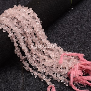 Natural Pink Rose Quartz smooth Drops shape Gemstone Beads, rose Quartz beads, Rose Quartz handmade Uneven Teardrop Beads Jewelry Craft SALE