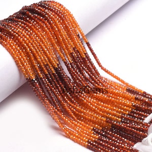 Shaded orange red zircon Faceted Rondelle Beads,13&quot; Strand Cubic zirconia beads,3mm AAA Zircon Micro Cut Machine Cut Bead Jewelry Craft SALE