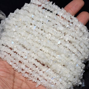 Fine Quality Rainbow Moonstone Uncut Chip Beads, Natural Blue Fire Rainbow Moonstone Bead, White Rainbow Smooth Raw Rough Chip Gemstone Bead