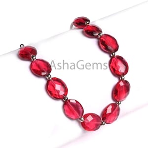 Roodroze doorschijnend kwarts hydrogeblokt geslepen ovale kralen, 12-15 mm gefacetteerde fancy briolette