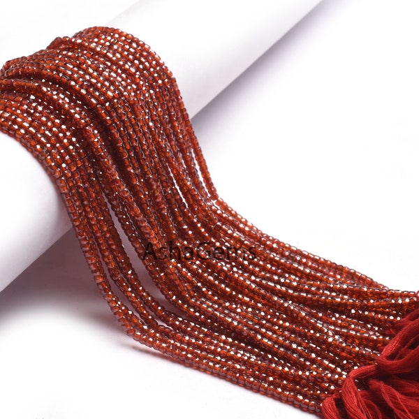 13"Strand Red Zircon Micro Cut Rondelle Faceted Gemstone Beads 3 mm AAA Quality Mozambique red cubic Zircon Faceted Bead Jewelry Making SALE