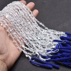 Beautiful Clear Crystal Quartz Smooth Nugget Shape Beads,12.5"Strand Natural White Crystal Plain Handmade Uneven Tumble Beads Jewelry Crafts