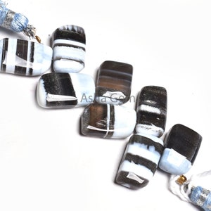 Boulder Opal Glatte Wellenform Edelstein Phantasie Perlen, 10-18 mm Blau Boulder Opal Perlen, Opal Fancy Side Bohrer Handgemachte Perle Schmuck VERKAUF